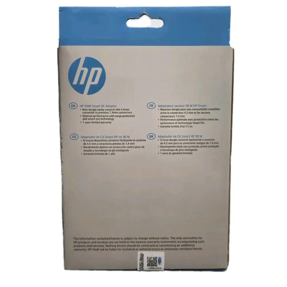 Genuine HP 90W Smart AC Power Adapter Charger - Open Box - Universal for HP